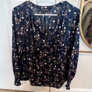 Women's Navy Floral Top